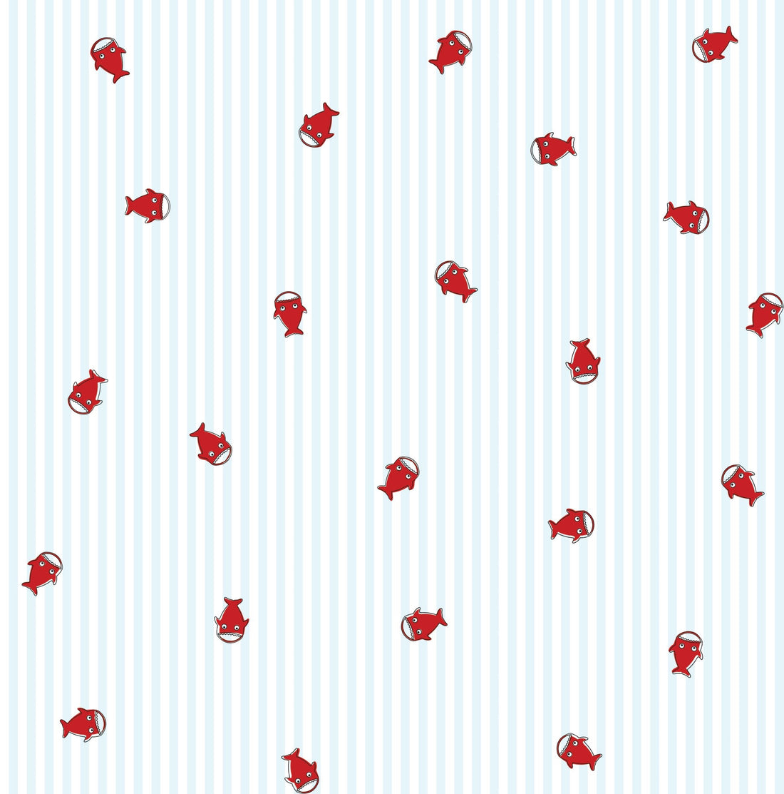 Fishy in Baby Blue with red fish pattern Sleeping Bag 🐠 .