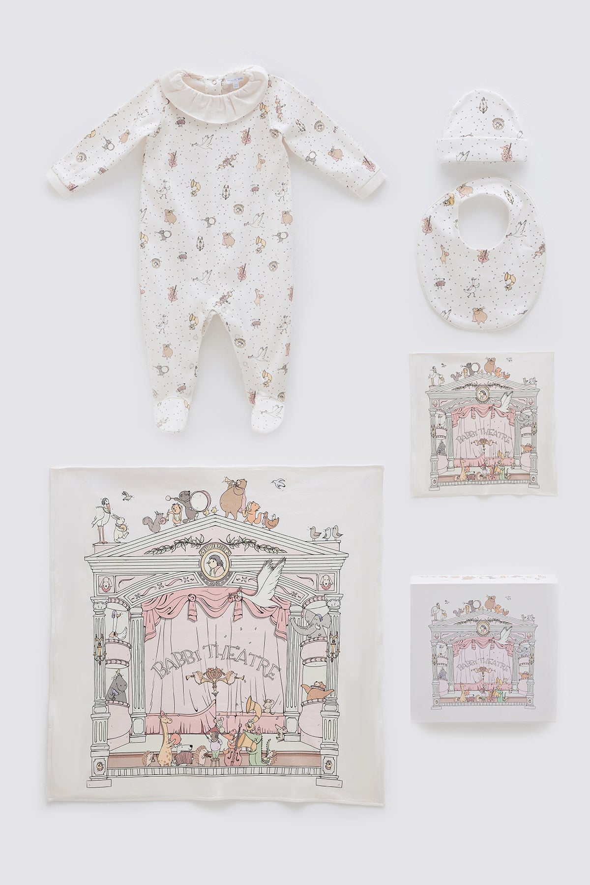 Newborn Set (5-Piece) — Theatre / Pink