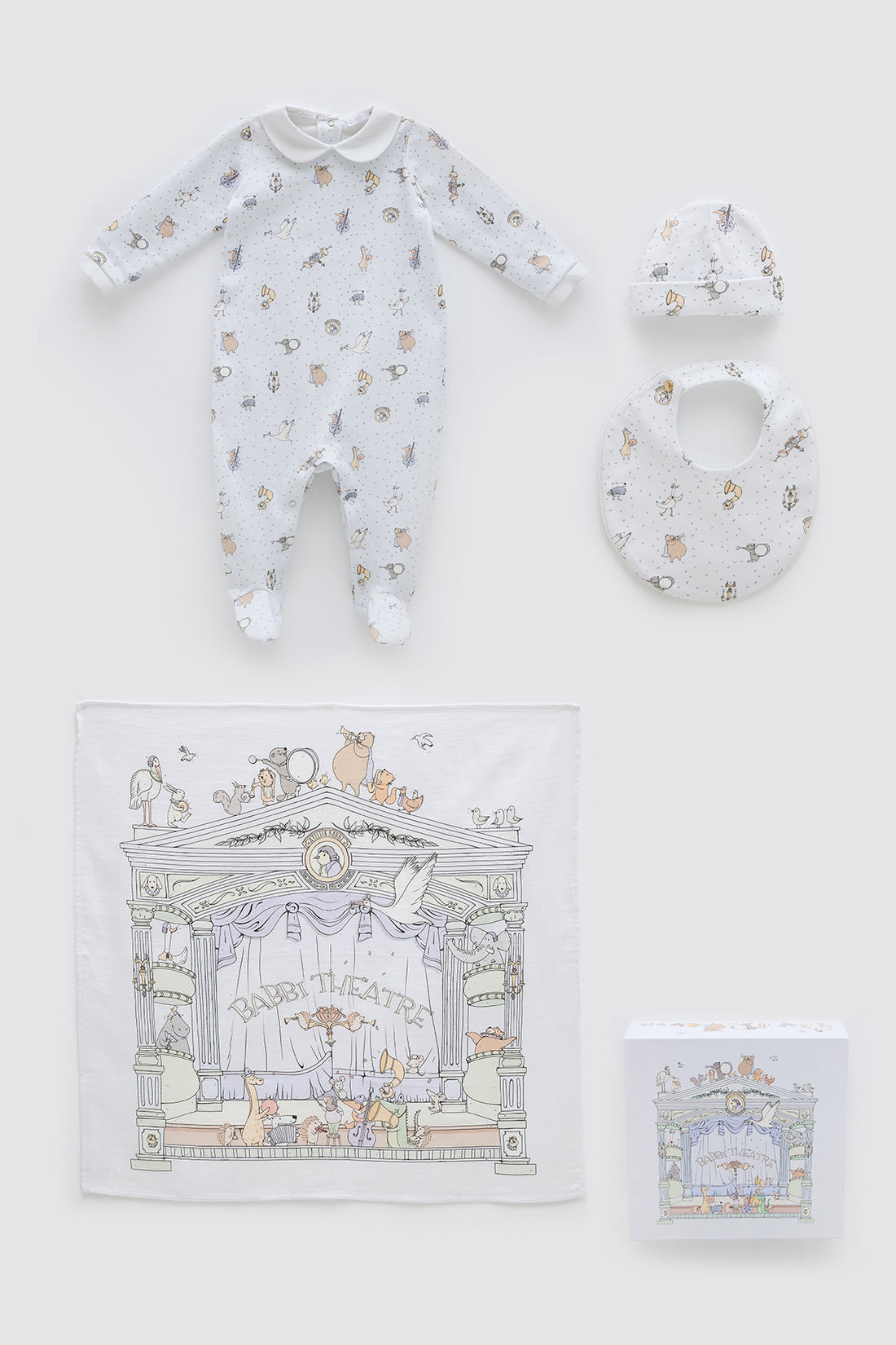 Newborn Set (4-Piece) — Theatre / Blue