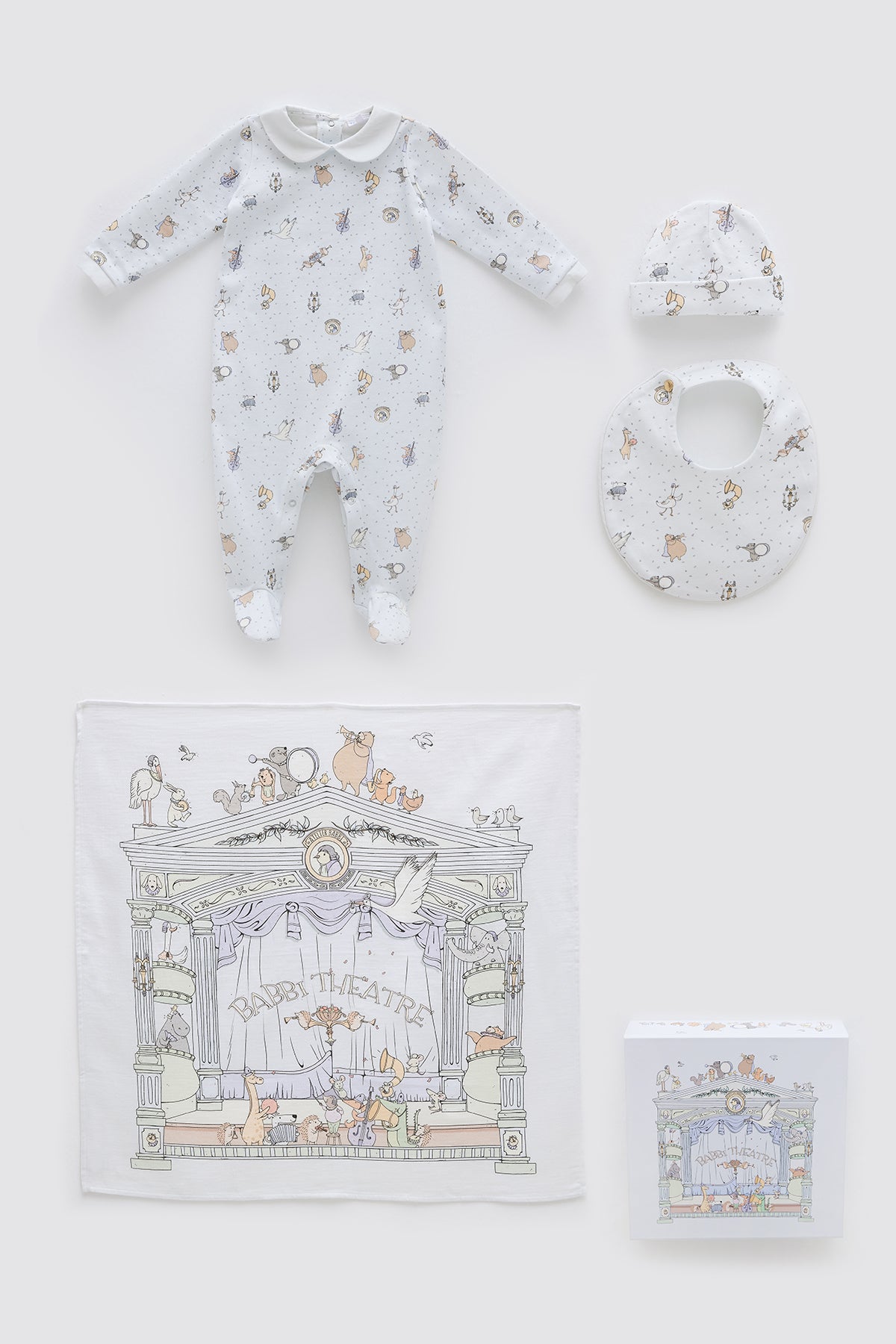 Newborn Set (4-Piece) — Theatre / Blue