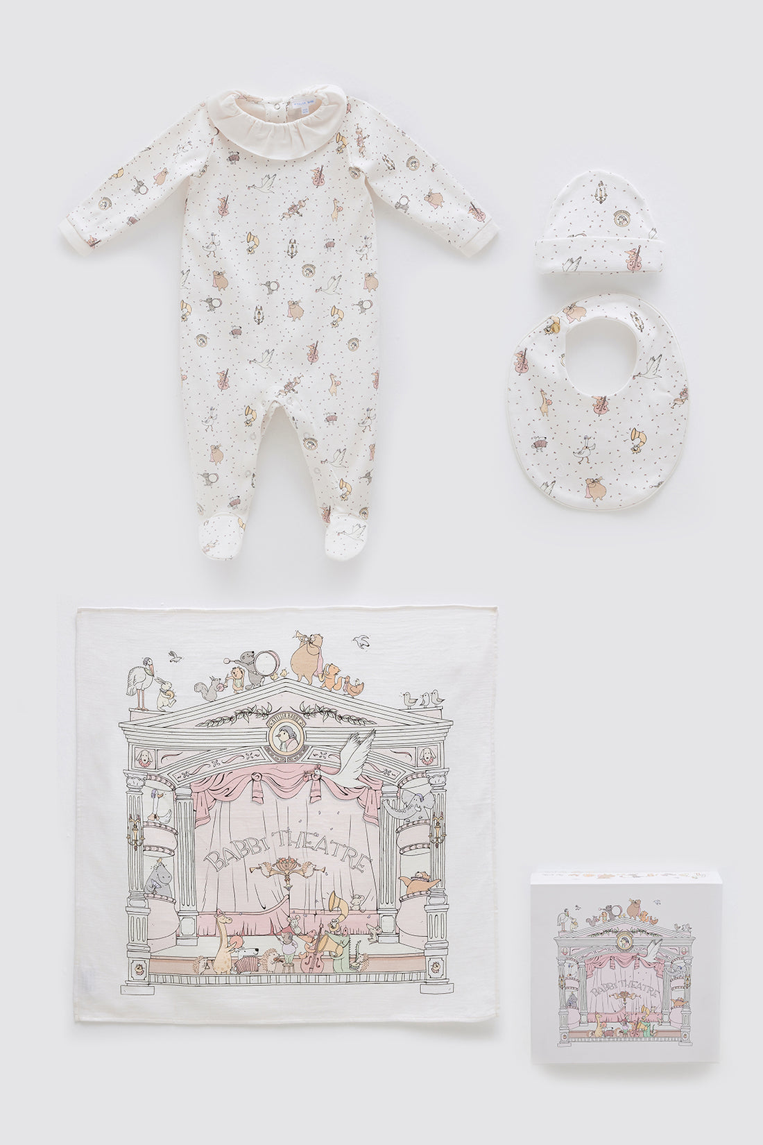 Newborn Set (4-Piece) — Theatre / Pink