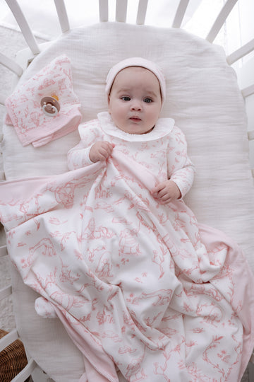 Newborn Set (5-Piece) — Toile De Jouy / Pink