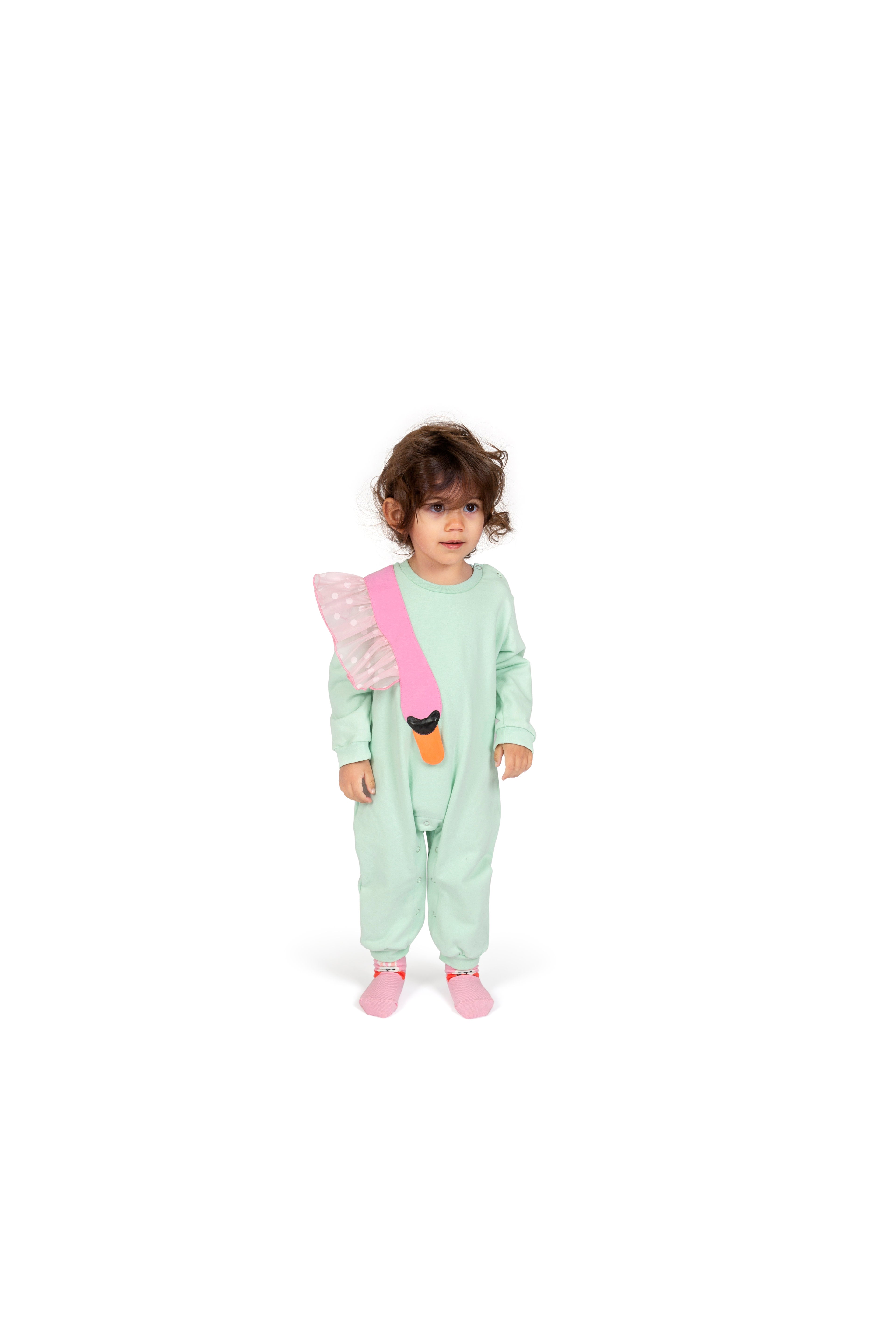 Agnes Angel Mint onesie.