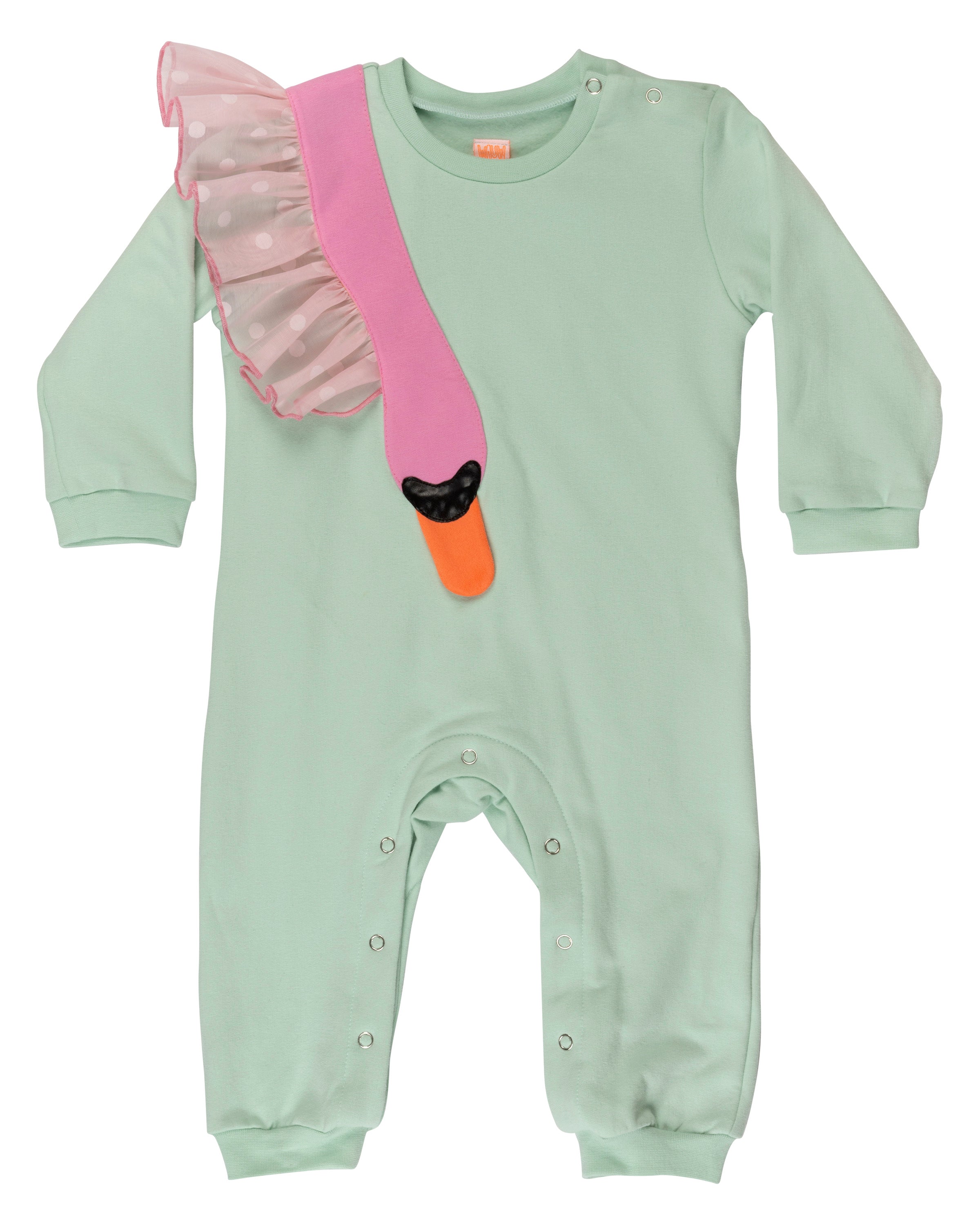 Agnes Angel Mint onesie.