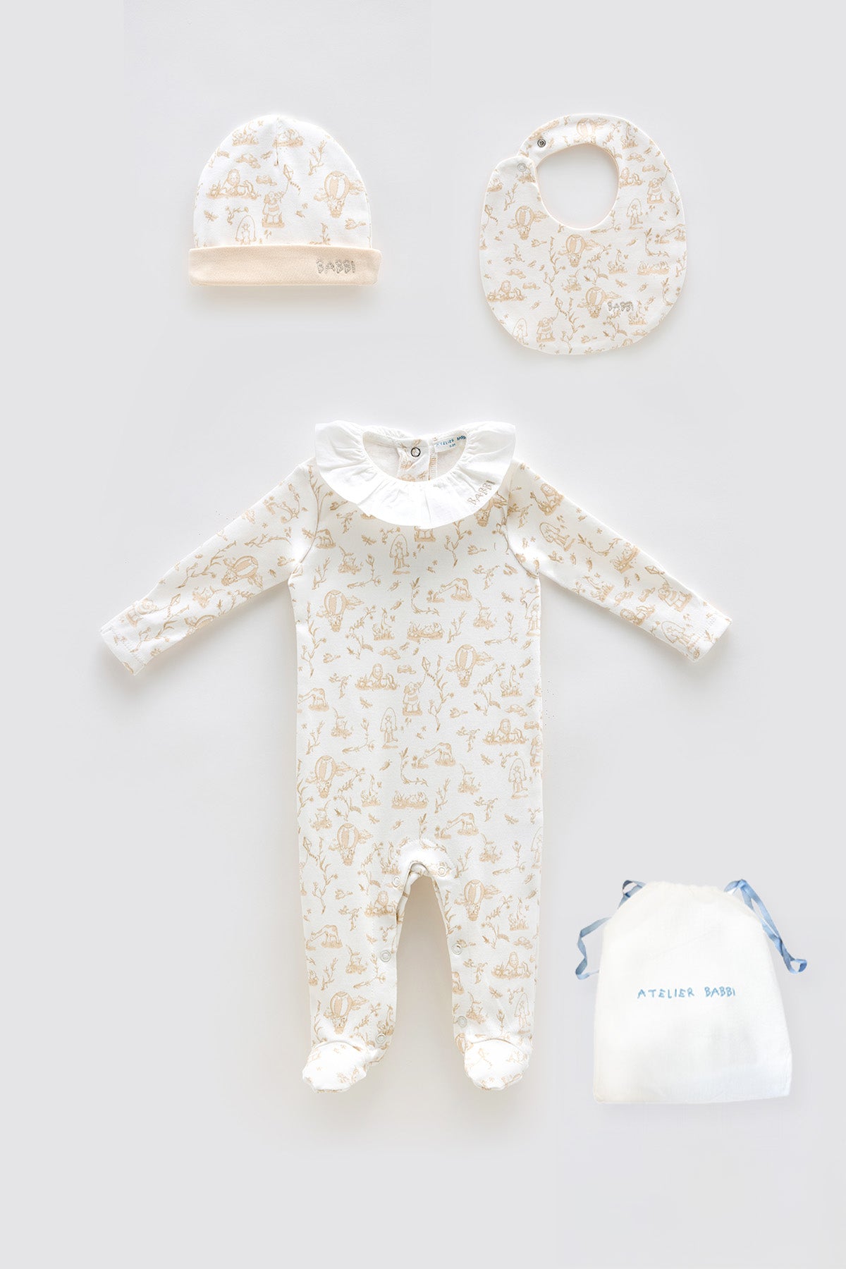 TOILE DE JOUY/BEIGE -NEWBORN SET (3-PIECES)